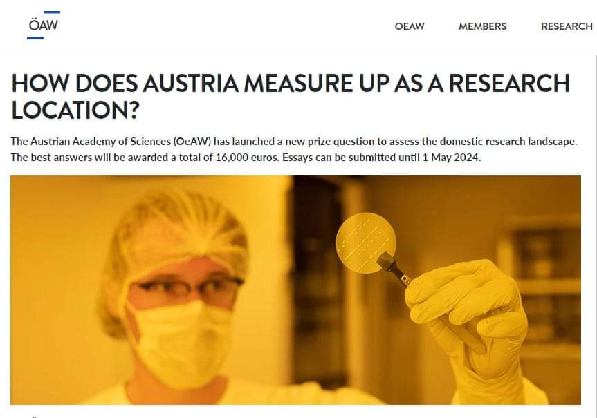 اعلان / انطلاقا من اتفاقية التعاون المشترك بين الأكاديمية النمساوية للعلوم OeAW والهيئة الليبيية للبحث العلمي ،