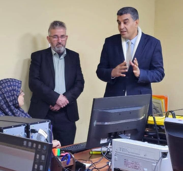 زيارة مدير إدارة الدراسات العليا بالوزارة إلى المكتبة الوطنية التابعة للهيئة الليبية للبحث العلمي