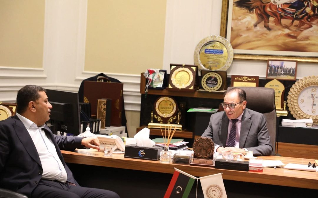 التقى معالي وزير التعليم العالي مع السيد نقيب عام أعضاء هيئة التدريس بدولة ليبيا