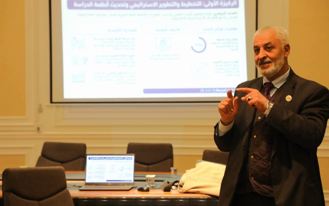 “معالي الوزير يلتقي وكيل شؤون البحث العلمي بالأكاديمية الليبية