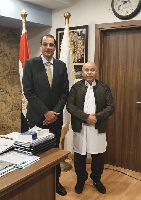 قام السيد الملحق الثقافي والأكاديمي بالسفارة الليبية بالقاهرة بزيارة عمل للأستاذ الدكتور أحمد عبد الغني