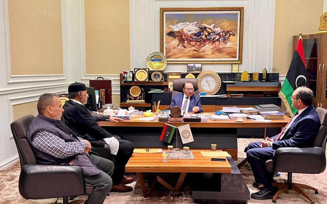 استقبل معالي الوزير”الدكتور عمران القيب”، السيد عميد بلدية نسمة، والسيد وكيل الشؤون العلمية بجامعة غريان