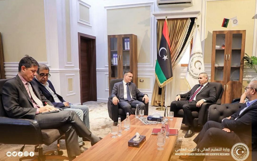 وزير التعليم العالي  يستقبل السفير الفرنسي لدى ليبيا لبحث آفاق التعاون الأكاديمي